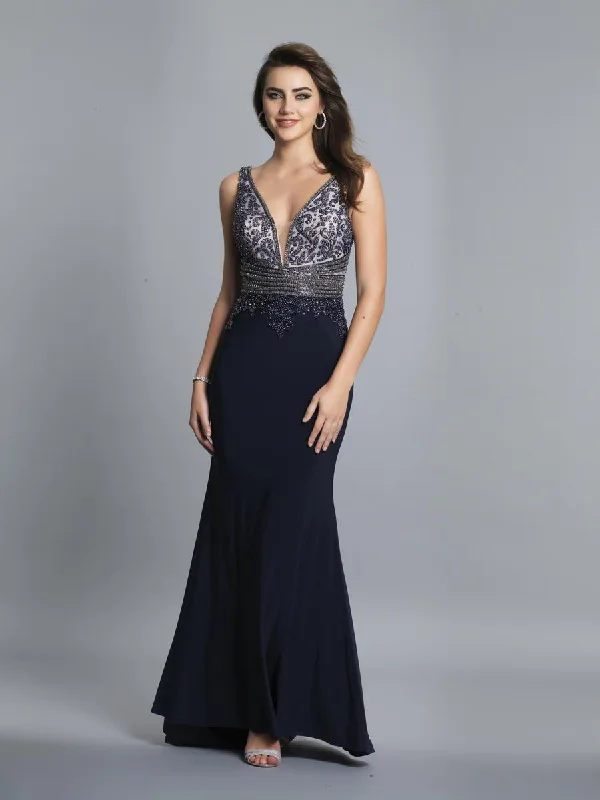 Best Bargains Dave & Johnny - Adorned Empire Waist Sleeveless Mermaid Gown A7429 - 1 pc. Navy Blue in size 4 and 1 pc Emerald In Size 6 Available Best Bargains Dave & Johnny - Adorned Empire Waist Sleeveless Mermaid Gown A7429 - 1 pc. Navy Blue in size 4 and 1 pc Emerald In Size 6 Available