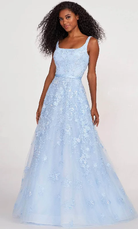 New Deals Ellie Wilde EW34100 - Embroidered Square Evening Dress