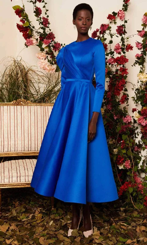 Inventory Reduction MNM Couture N0478 - Tea Length Pleated Dress