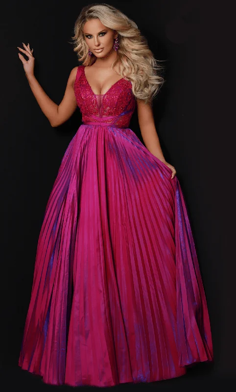 Bargain Prices Johnathan Kayne 2629 - Scoop Back Pleated Evening Gown