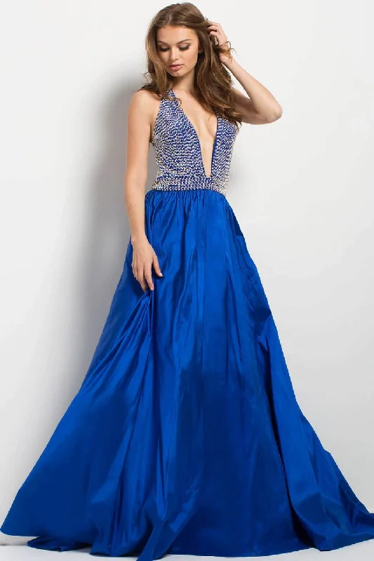 New Markdowns Jovani Plunging Crystal Crusted Evening Gown 45031 - 1 pc Royal In Size 4 Available New Markdowns Jovani Plunging Crystal Crusted Evening Gown 45031 - 1 pc Royal In Size 4 Available