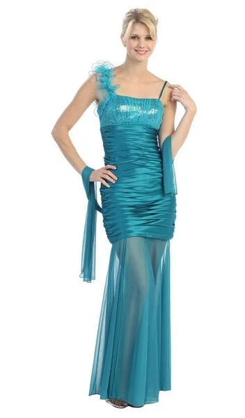 New Arrival Eureka Fashion - Pleated Charmeuse Chiffon Mermaid Gown 1909 - 1 pc Jade In Size L Available New Arrival Eureka Fashion - Pleated Charmeuse Chiffon Mermaid Gown 1909 - 1 pc Jade In Size L Available