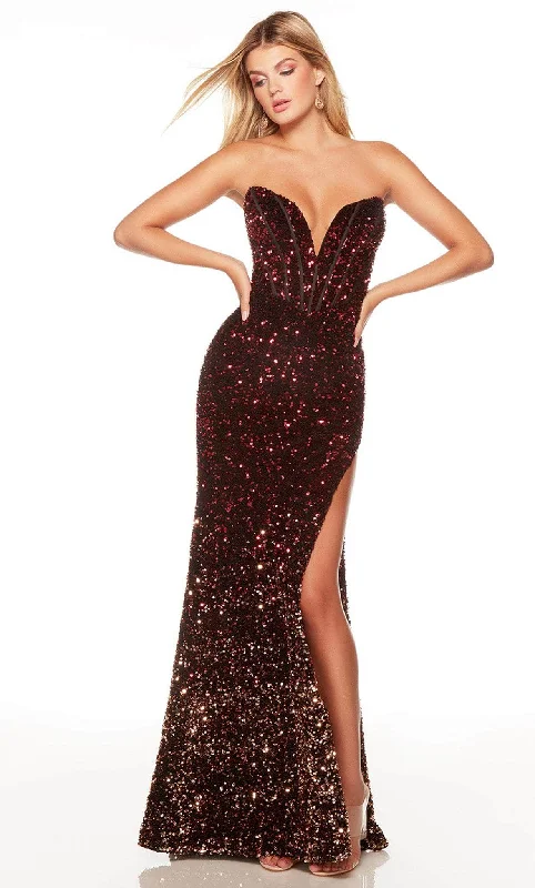 Sale Event Alyce Paris 61344 - Corset Bodice Strapless Prom Gown