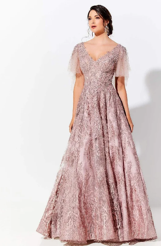 Limited Edition Ivonne D by Mon Cheri - 120D10 Embroidered Lace Pleated A-Line Gown Limited Edition Ivonne D by Mon Cheri - 120D10 Embroidered Lace Pleated A-Line Gown