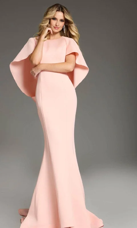 Special Discount Jovani 38822 - High Neck Cape Sleeve Prom Gown