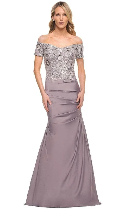 Massive Deals La Femme - Floral Lace Sweetheart Evening Dress 30045SC
