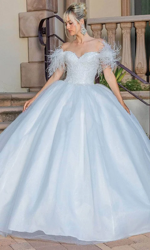 Don’t Miss Out Dancing Queen 0243 - Off-Shoulder Feather Detailed Ballgown
