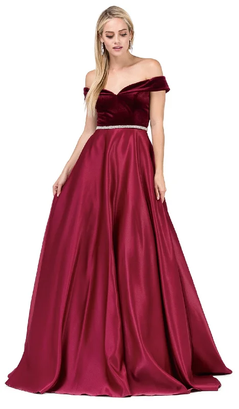 Hurry In Dancing Queen - 2478 Embellished Off-Shoulder Homecoming Ballgown