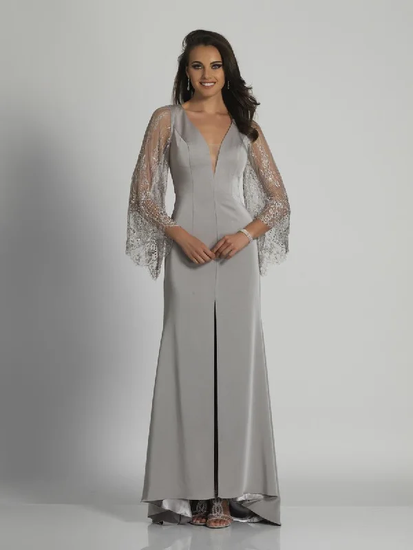 Early Bird Discount Dave & Johnny V-Neck Flutter Lace Sleeves Evening Gown A6095