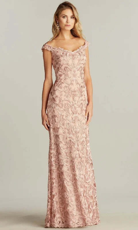 Crazy Deals Tadashi Shoji BTE20118L - Bellows Embroidered Tulle Gown
