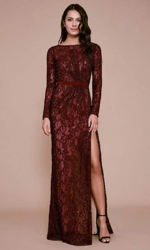 Unmissable Offer Tadashi Shoji - Allover Lace Bateau Long Sleeve Evening Dress - 1 pc Starry Night In Size 10 Available Unmissable Offer Tadashi Shoji - Allover Lace Bateau Long Sleeve Evening Dress - 1 pc Starry Night In Size 10 Available