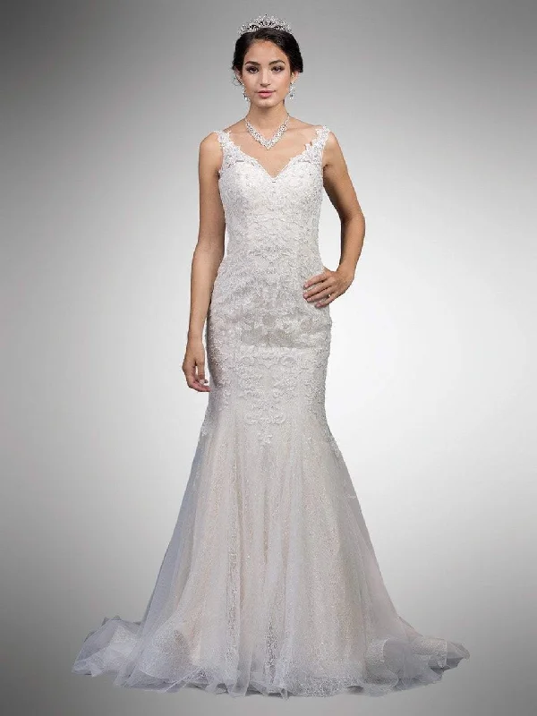 Limited Time Discount Dancing Queen Bridal - 35 Lace Appliqued Trumpet Bridal Dress Limited Time Discount Dancing Queen Bridal - 35 Lace Appliqued Trumpet Bridal Dress