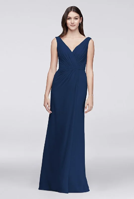 Big Discounts David's Bridal Faux-Wrap Pleated Chiffon Bridesmaid Dress/F19585