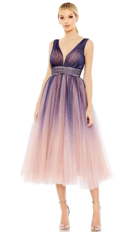 Markdowns Mac Duggal 20403 - Ombre A-Line Midi Dress
