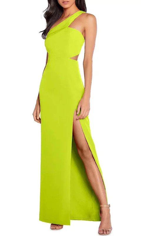 New Markdowns Aidan Mattox MN1E203657 - Asymmetric High Slit Evening Gown