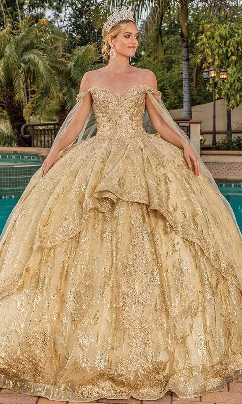 Last Chance Dancing Queen 1782 - Glitter Sequined Overlay Ballgown