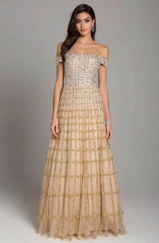 Loyalty Reward Lara Dresses - Beaded Off-Shoulder A-Line Evening Gown 29853 - 1 pc Gold/Silver In Size 6 Available Loyalty Reward Lara Dresses - Beaded Off-Shoulder A-Line Evening Gown 29853 - 1 pc Gold/Silver In Size 6 Available