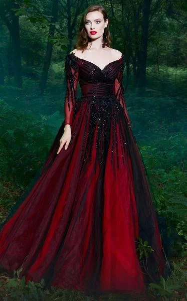 Low Prices MNM Couture - 2490 Off-Shoulder Sequined Ballgown