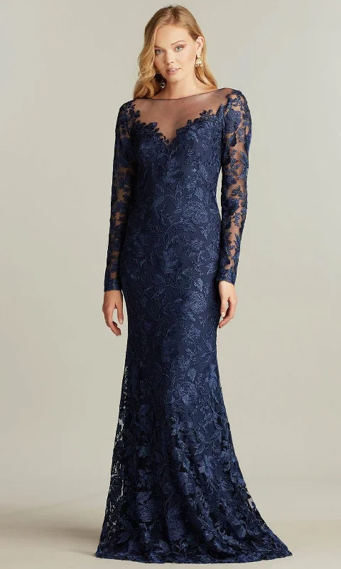 Flash Sale Tadashi Shoji BRX21044L - Madlen Embroidered Tulle Gown