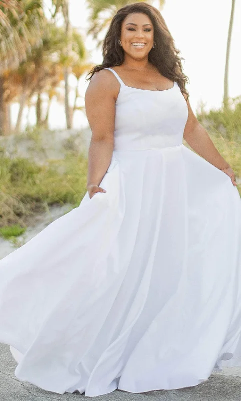 Super Bargain Sydney's Closet Bridal SC5281 - Minimalist A-line Bridal Gown