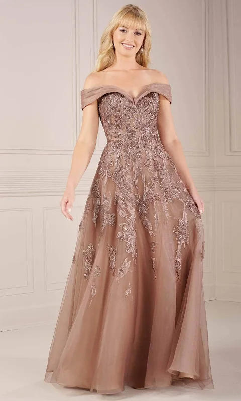 Online Only Christina Wu Elegance 17158 - Off Shoulder Tulle Evening Dress