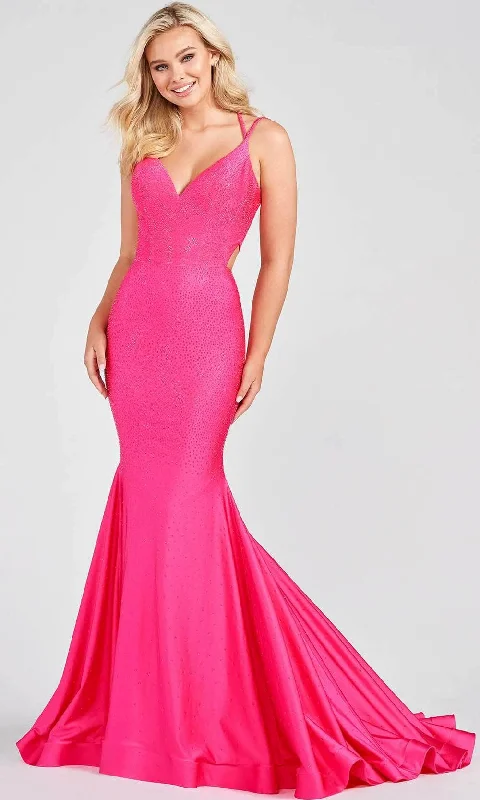 YEAR-End Sale Ellie Wilde EW122001 - Dual Strap Beaded Prom Gown