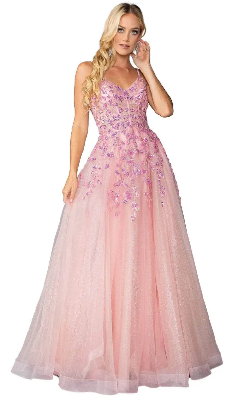 Low Prices Dancing Queen 4451 - Sleeveless Embellished Prom Gown