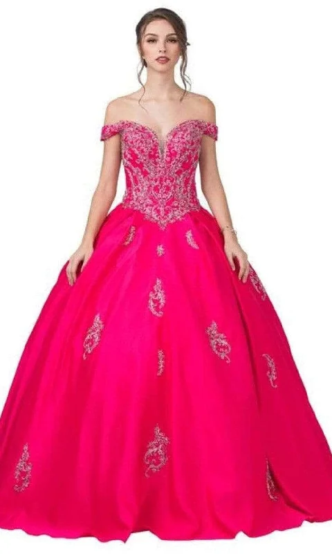 Overstock Trevi Collection L2363 - Lace Appliqued Ballgown