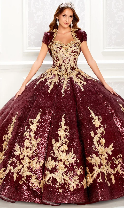 Super Sale Princesa by Ariana Vara PR22030 - Strapless Novelty Sequin Ball Gown