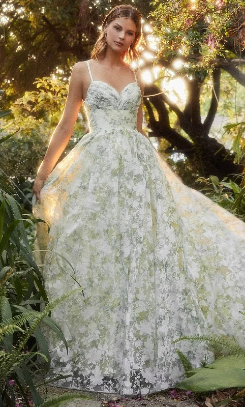 Super Deal Andrea and Leo A1132 - Floral Organza Prom Gown
