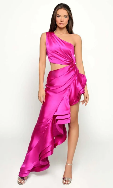 Markdowns Tarik Ediz - 51198 Asymmetrical Cutout High Low Gown