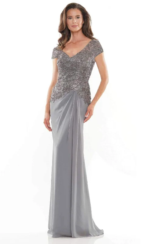 Limited Time Discount Rina Di Montella - RD2743 Cap Sleeve Ornate Lace Gown