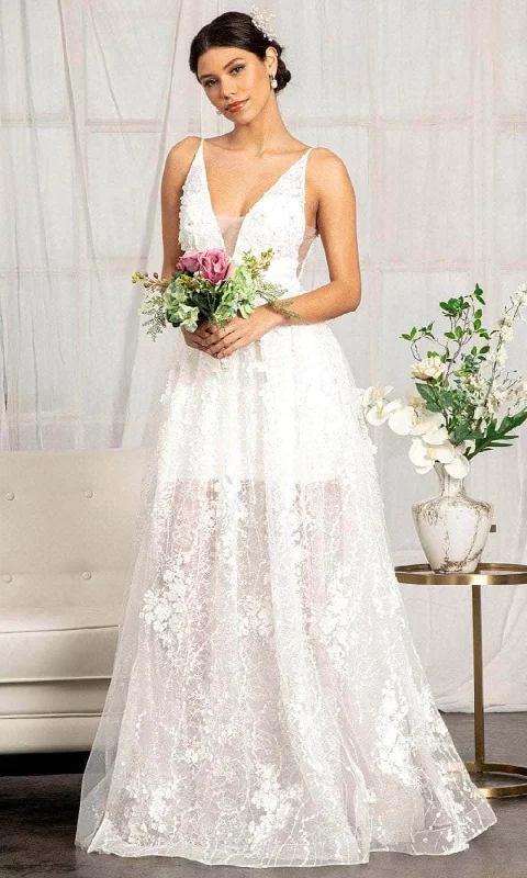 Exclusive Offers Elizabeth K GL1984 - Sleeveless Floral A-Line Dress