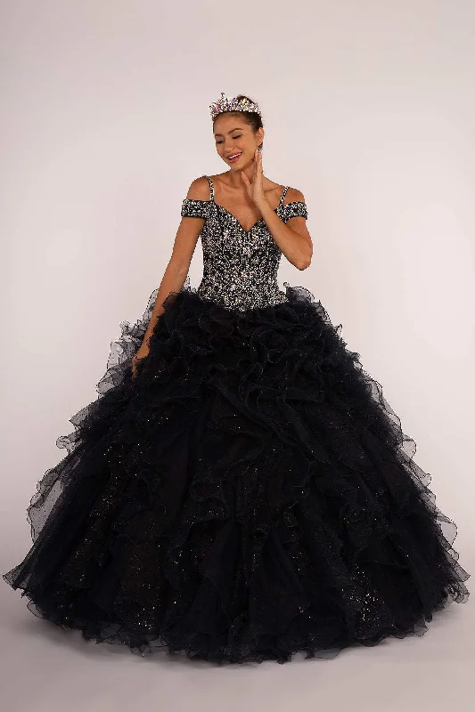 Amazing Deals Elizabeth K - GL2516 Intricately Ornate Bodice Ruffled Ballgown