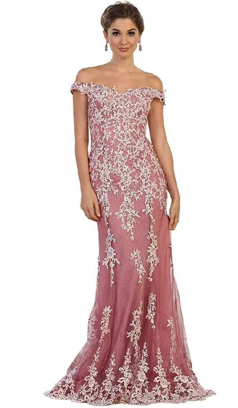 Extra Savings May Queen - Bead Embellished Off-Shoulder Sheath Dress RQ7593 - 1 pc Mauve In Size 10 Available Extra Savings May Queen - Bead Embellished Off-Shoulder Sheath Dress RQ7593 - 1 pc Mauve In Size 10 Available