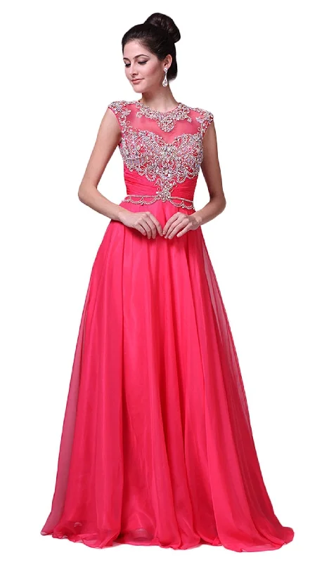 Limited Quantity Cinderella Divine - Crystal Embellished Ruched Evening Gown