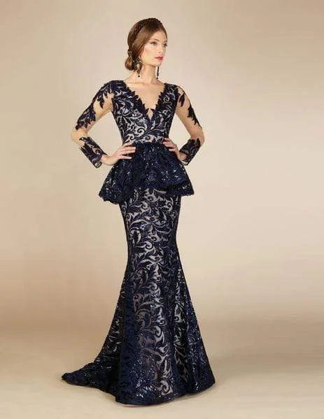 Markdowns MNM COUTURE - M0001 Lace Applique Embellished Mermaid Gown