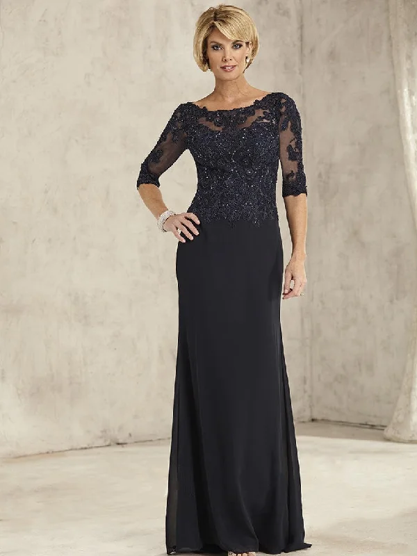 Bargain Blast Christina Wu Elegance Beaded Lace Illusion Bateau Dress 17819