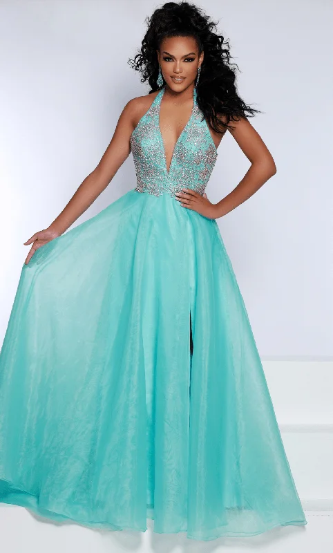 Take Advantage Johnathan Kayne 2676 - Plunging Halter Evening Gown