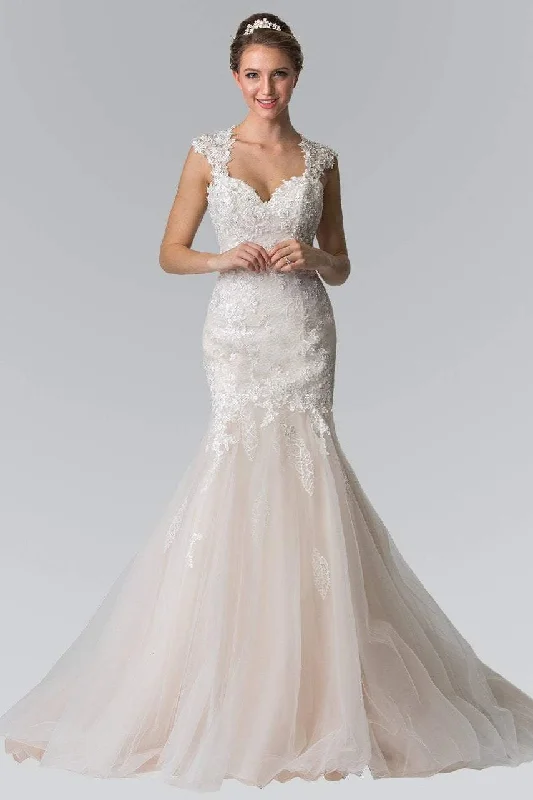 Blowout Deals Elizabeth K Bridal - GL2367 Beaded Lace Sweetheart Organza Mermaid Wedding Gown Blowout Deals Elizabeth K Bridal - GL2367 Beaded Lace Sweetheart Organza Mermaid Wedding Gown