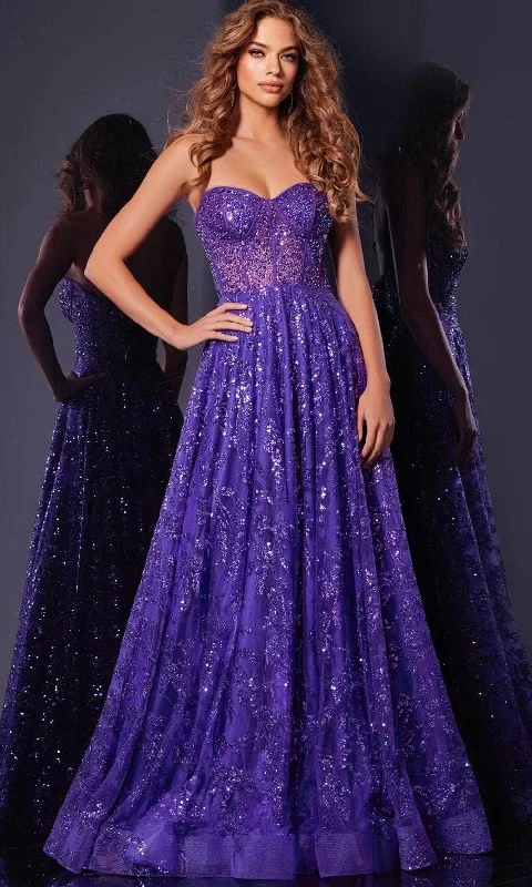 Don't Miss Jovani 37413 - Sequined Strapless Ballgown