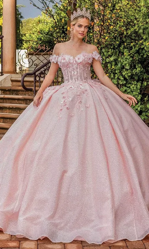 Hot Deal Dancing Queen 1888 - Illusion Corset Cap Sleeve Ballgown