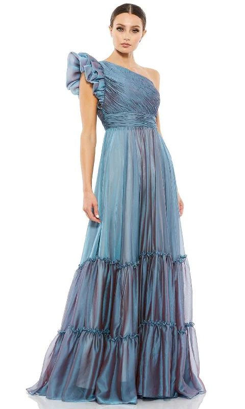 While Supplies Last Mac Duggal 67878 - Asymmetric Shirred Evening Gown