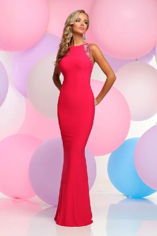 Can't Be Beat Zoey Grey - 30936 Sleeveless Embellished Bateau Jersey Dress