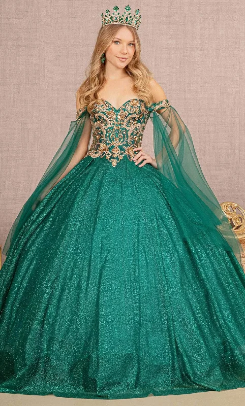 Must-Have Deals Elizabeth K GL3139 - Off-Shoulder Caped Ballgown