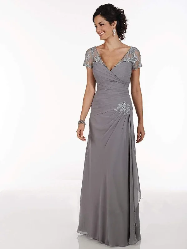 Steals and Deals Christina Wu Elegance - Pleated Bodice V Neckline Surplice Gown 17735 Steals and Deals Christina Wu Elegance - Pleated Bodice V Neckline Surplice Gown 17735
