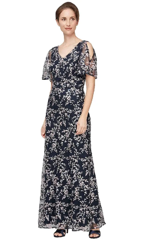 Referral Discount Alex Evenings 81171469 - Embroidered Jacket Formal Dress