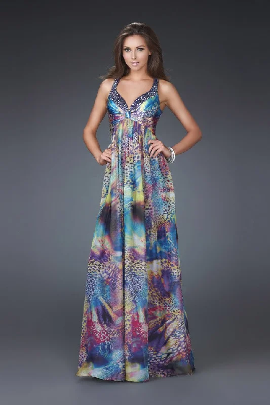 Deal Dash La Femme - 16594 Embellished V-neck A-line Dress
