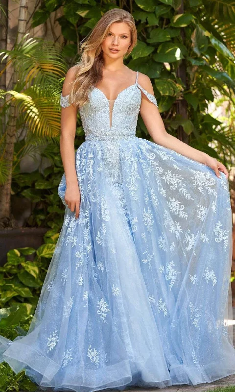 While Supplies Last Sherri Hill - 54935 Dreamy Glittered Overskirt Gown