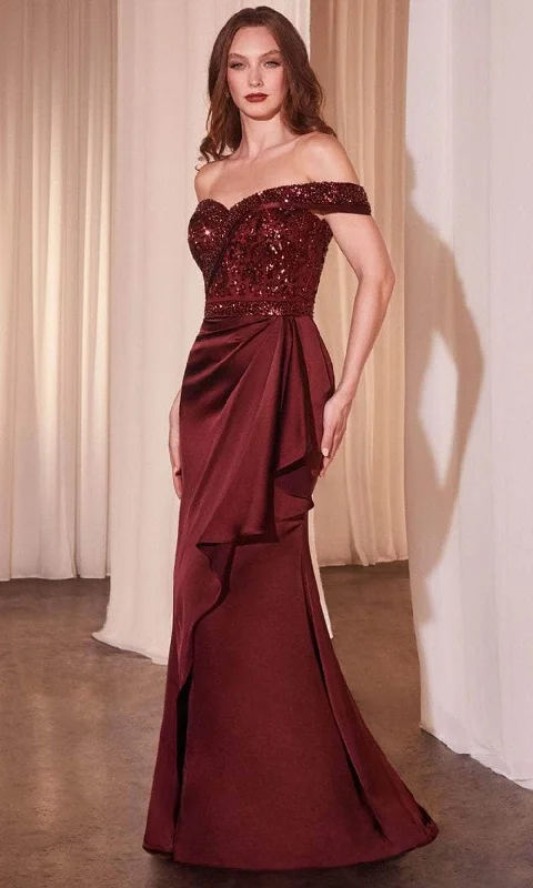 Steals and Deals Cinderella Divine CR877 - Embellished Sheath Evening Gown